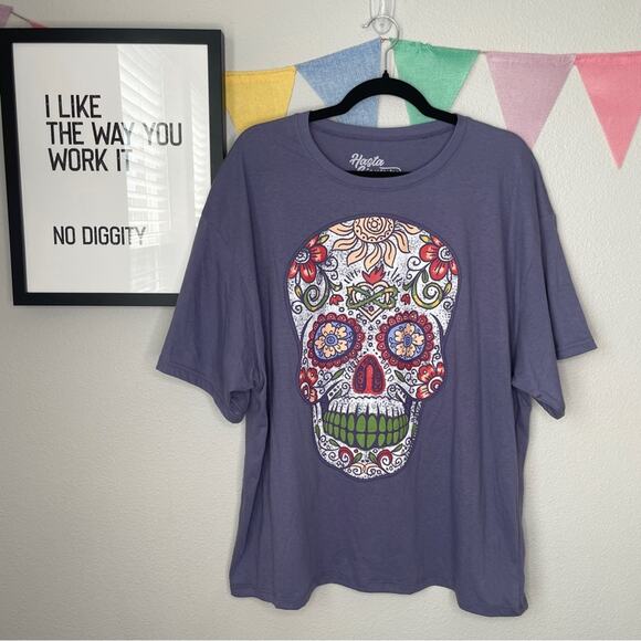 Hasta Siempre Day of the Dead Sugar Skull Graphic Tee | XXL - Picture 2 of 4